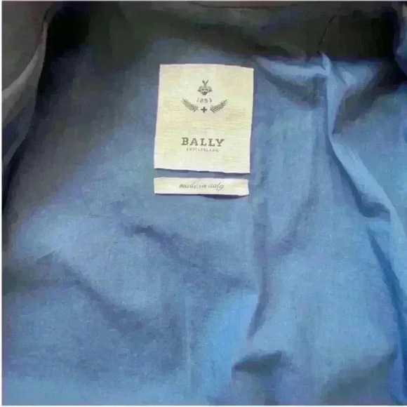 Bally Of Switzerland - Vtg Gray/Blue Leather Jacket Women's Size 42- US Large - Picture 12 of 13